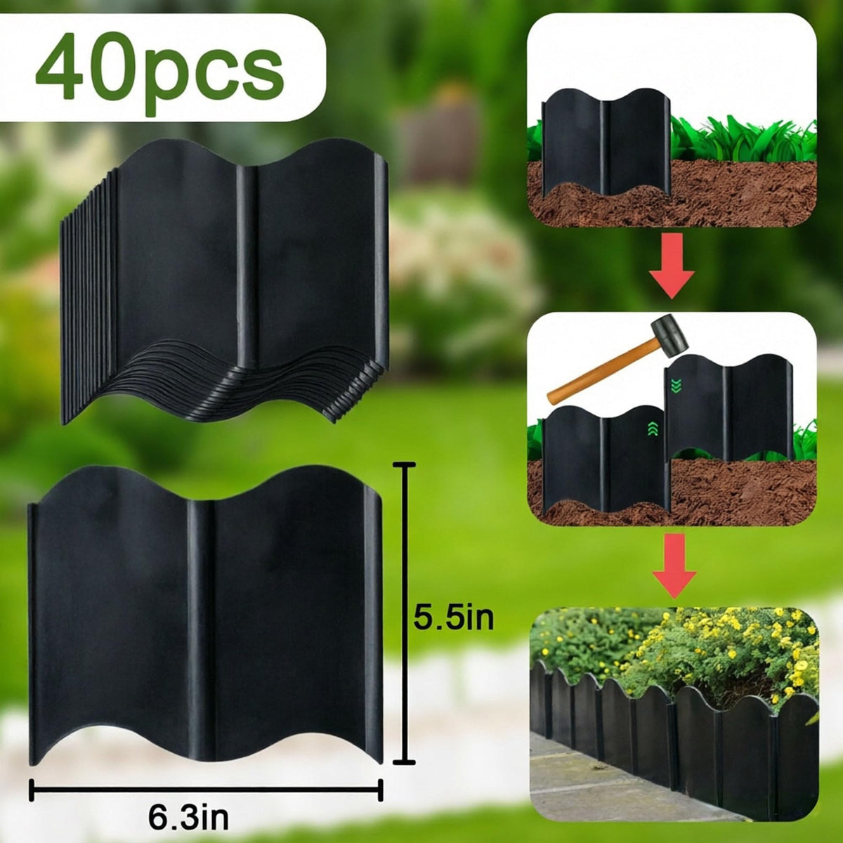 Orgrimmar edging interlocking slots create longer, seamless borders for beds.