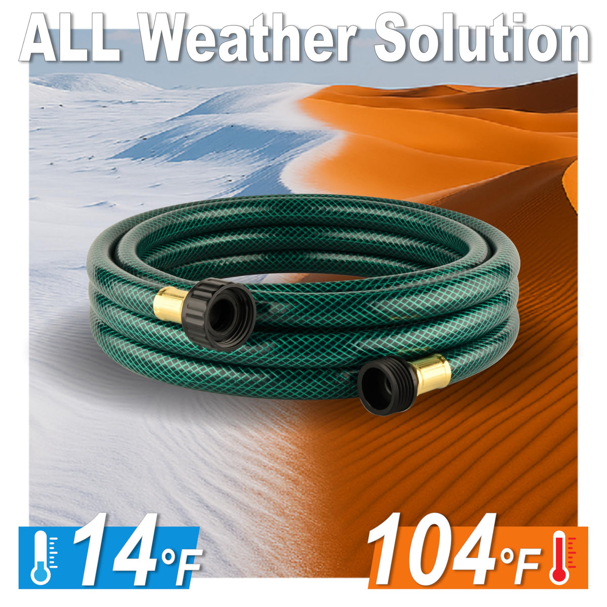 Orgrimmar Short Hose 10ft connects irrigation components like drippers and sprinklers.