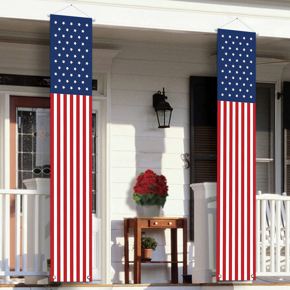 ORIENTAL CHERRY Fourth of July banner hanging for outdoor patriotic decor