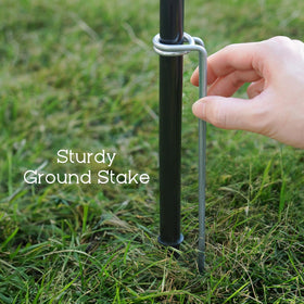 Oriental Cherry ground stakes secure the display on lawns or driveways