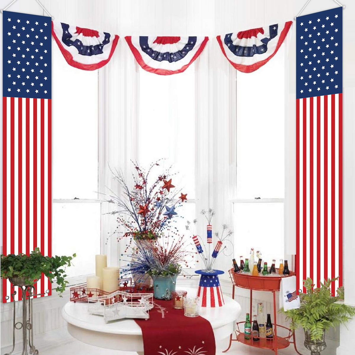 ORIENTAL CHERRY Two banners included for symmetric patriotic display