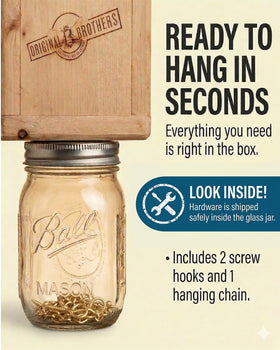 Original B Brothers traps include hooks and chain for quick, versatile hanging.