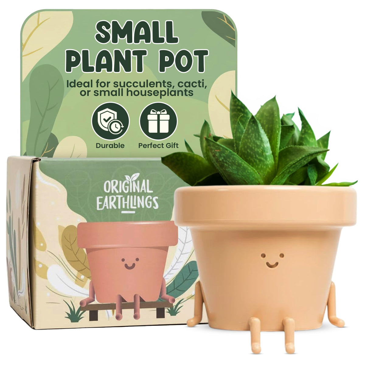 Original Earthlings adoption certificate gift pot inspires plant lovers.