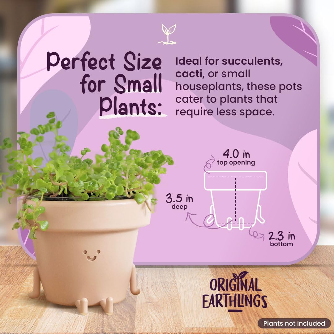Original Earthlings cactus lover gift pot with cheerful design.