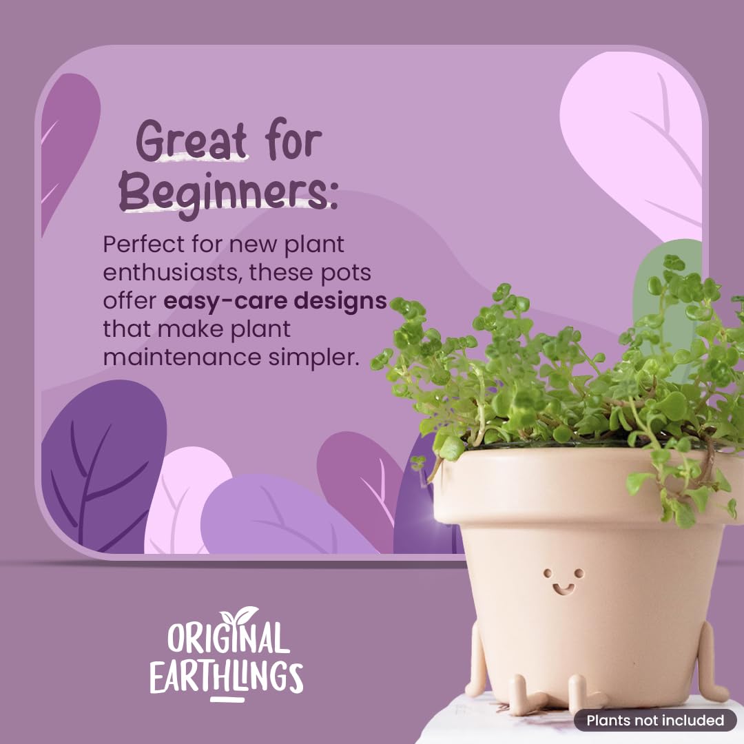 Original Earthlings desk plant decor legs-out pot brightening your workspace.