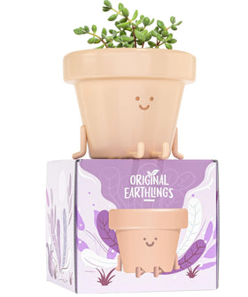 Original Earthlings Legs Out Pot 4-Inch with drainage plug for healthier plants.