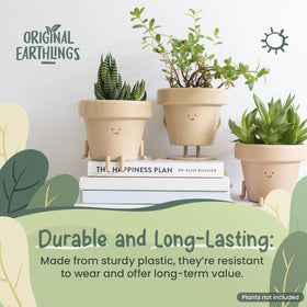 Original Earthlings smiley-face pot, adds cheerful decor and conversation starters.