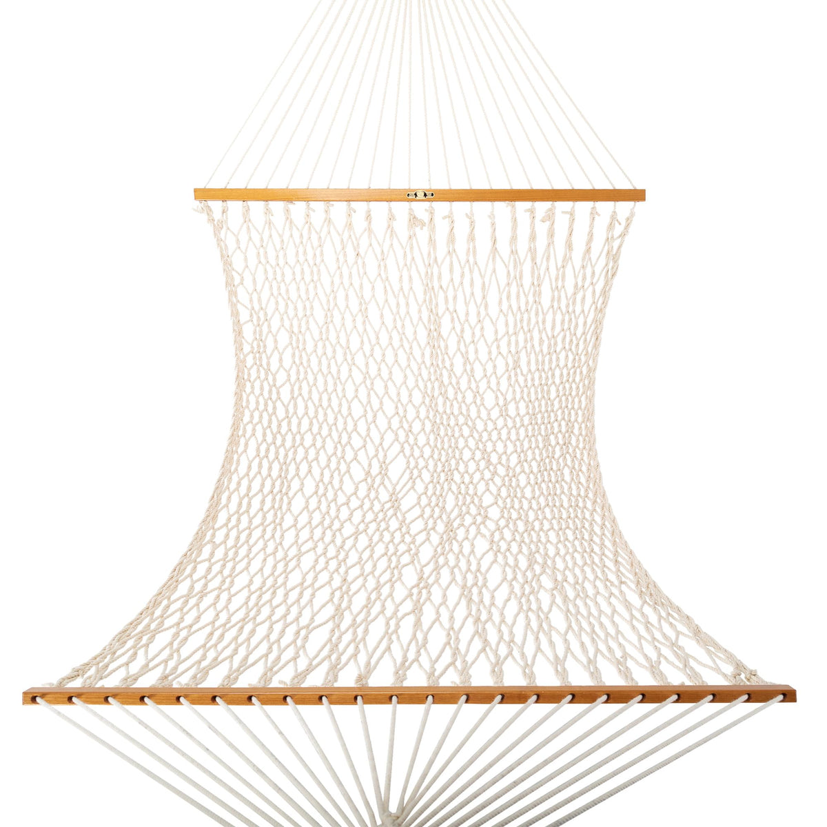 Original Pawleys Island oak spreader bars close-up highlight smooth entry and durability.