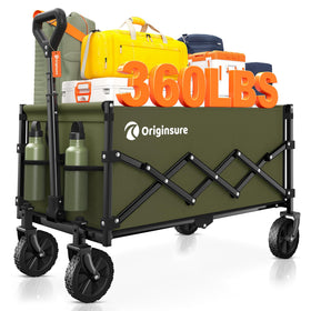 Originsure collapsible wagon folded compactly for easy trunk storage.