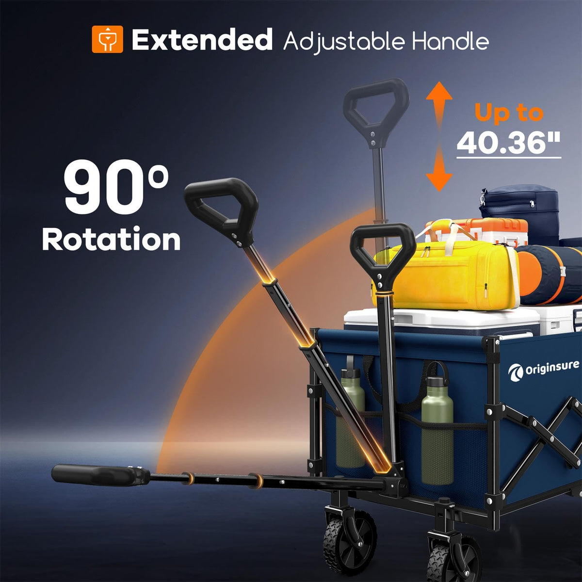Originsure wagon adjustable handle in blue