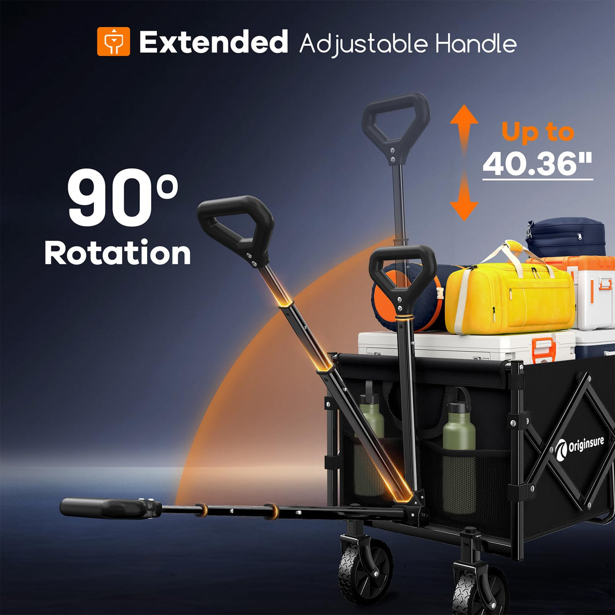 Originsure wagon heavy-duty load capacity supports groceries and gear