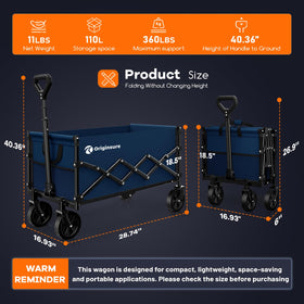 Originsure heavy-duty wagon frame with 360 lb capacity in blue