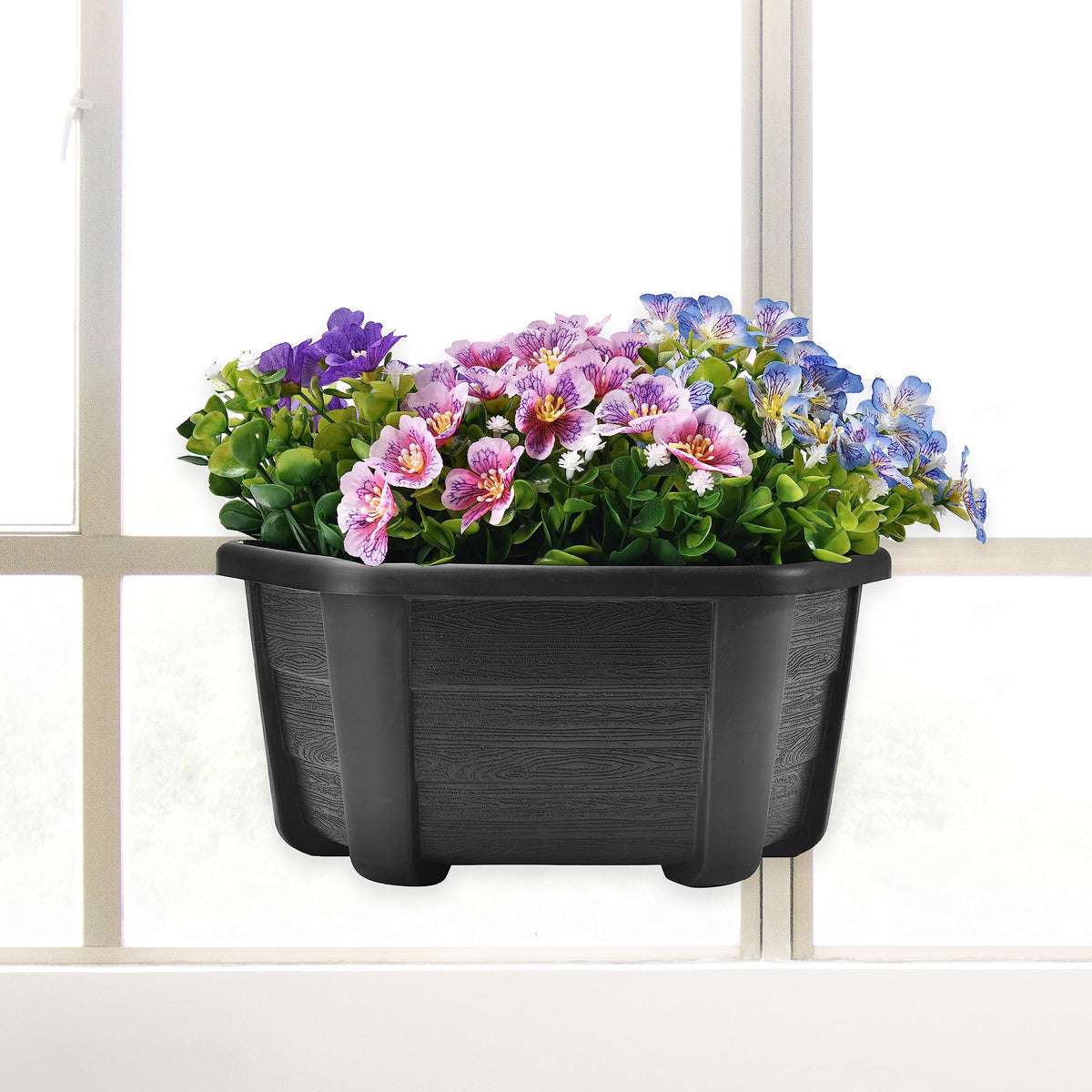 ORIMERC 9.8-inch planter close-up highlights self-watering feature.