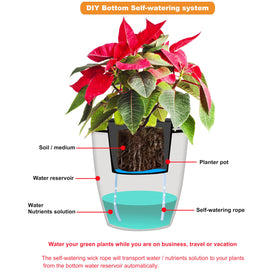 ORIMERC hydroponic wick assembly for root hydration