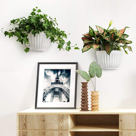 ORIMERC modern white wall planter adds sleek decor to any space
