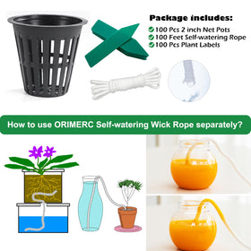 ORIMERC self-watering wick-capillary shows year-round plant care.