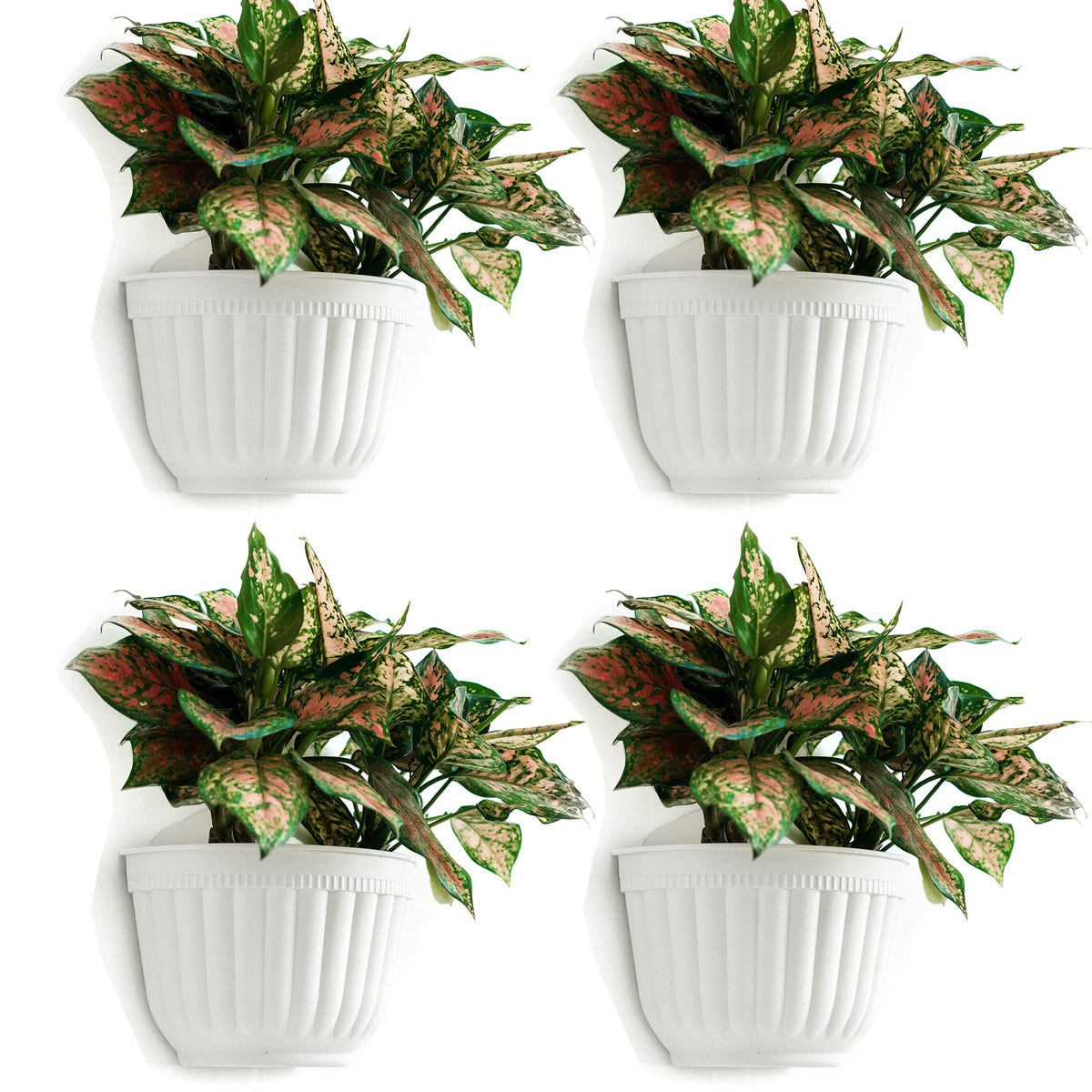 ORIMERC white wall planter front view showing compact vertical design for small spaces.