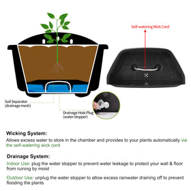ORIMERC self-watering wick cord supports healthy roots with minimal watering.