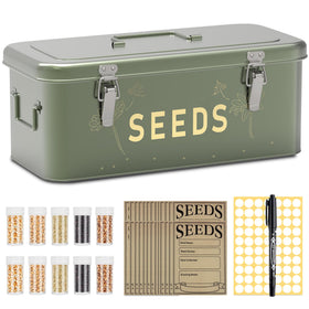 Orionstar metal seed storage box front view for organized seed management