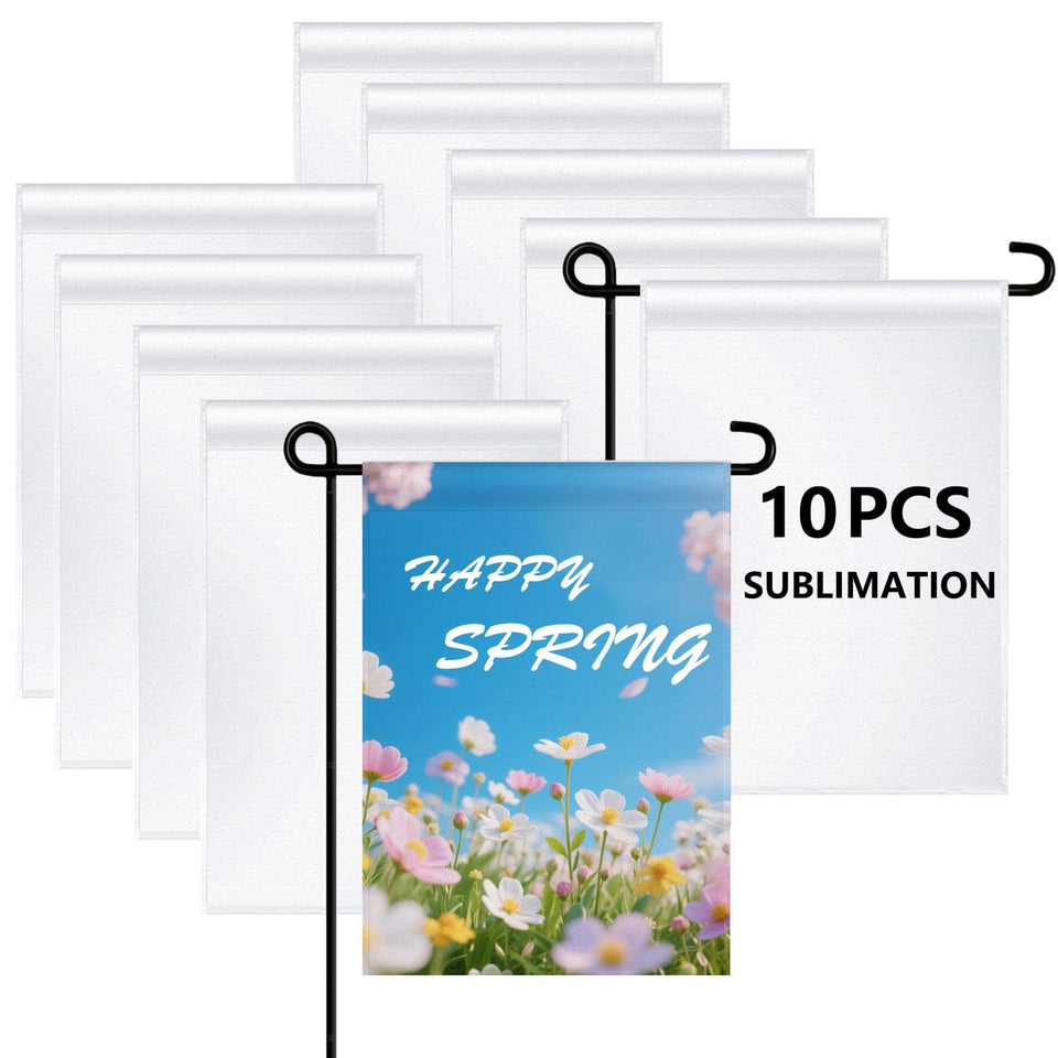 ORJ 10pc sublimation garden flag blank 18x12 inches for customizable outdoor decor