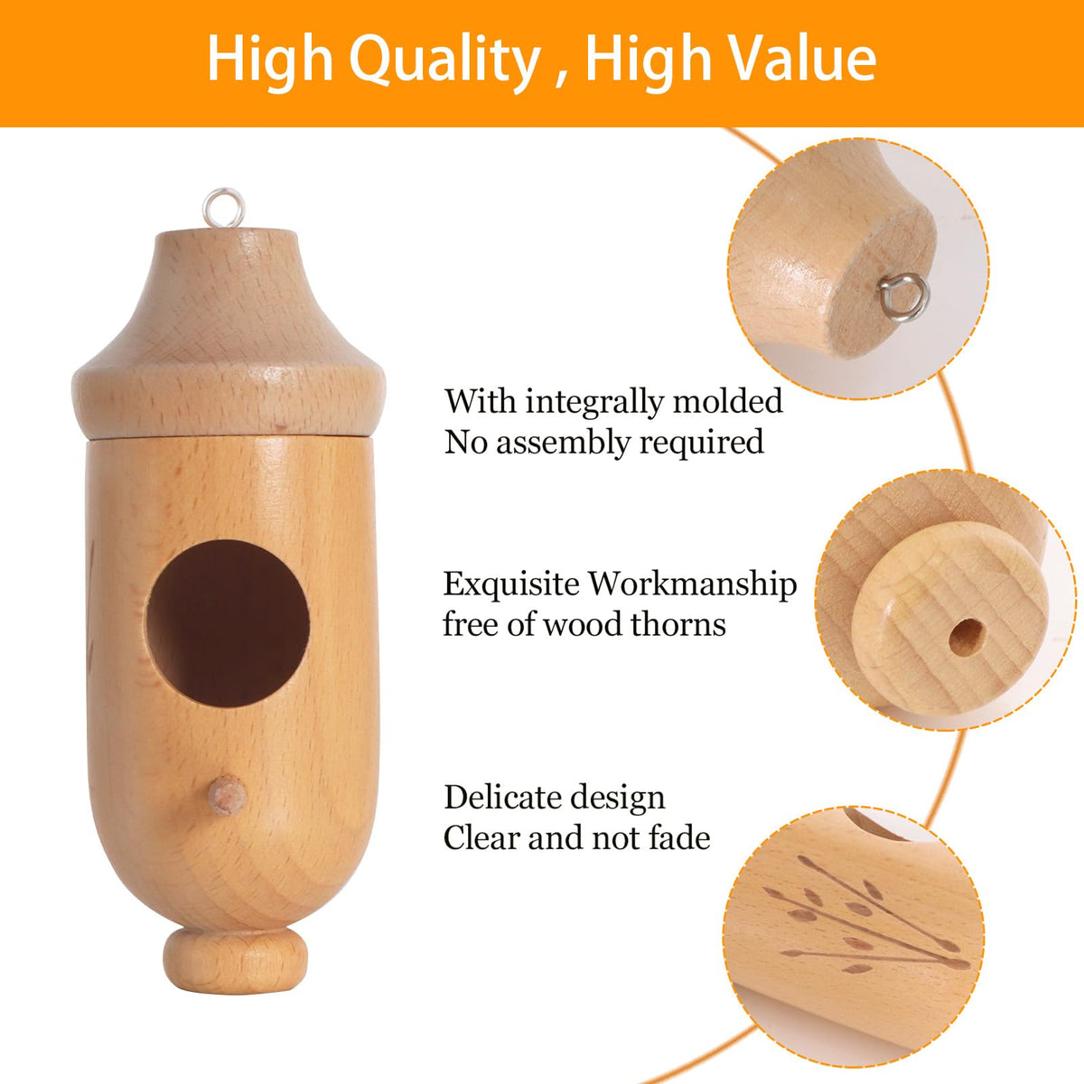 OROGHT hummingbird house with novel shape enhances patio decor