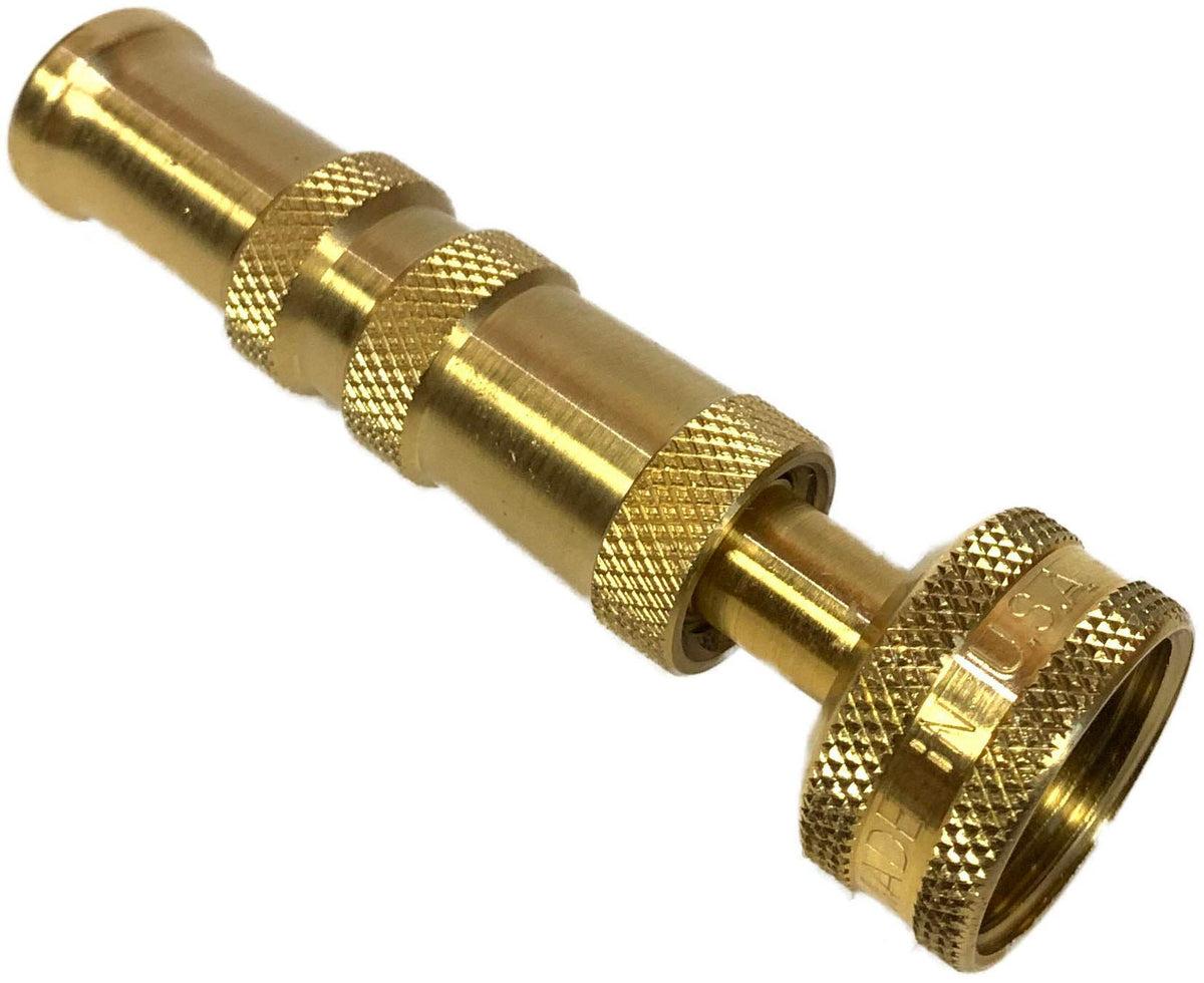 Orrco brass hose nozzle with adjustable spray for versatile watering