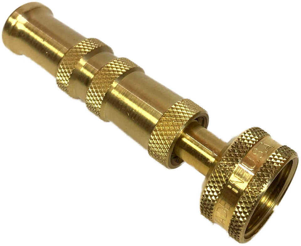 Orrco brass hose nozzle with adjustable spray for versatile watering