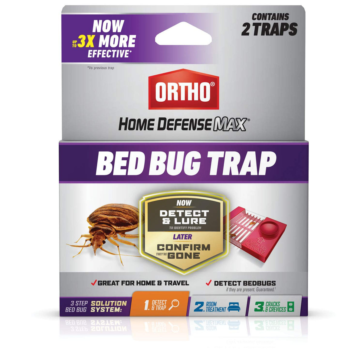 Ortho bed bug trap activated attractant shows lure activity for early detection.