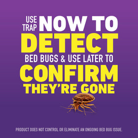 Ortho bed bug trap between mattress and box spring catches visitors in sleeping areas.