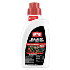 Ortho BugClear bottle front view prepared for outdoor pest control.