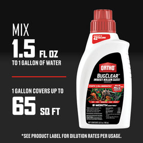Ortho BugClear concentrate dilution ready for spray.