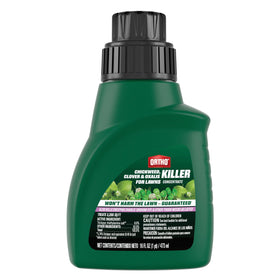 Ortho Chickweed, Clover & Oxalis Killer for Lawns bottle for targeted weed control.