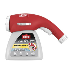 Ortho Dial N Spray demonstrates broadcast pattern for broad lawn coverage.