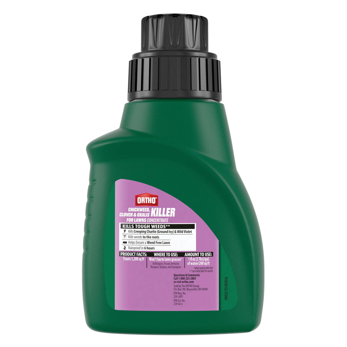 Ortho Chickweed, Clover & Oxalis Killer for Lawns concentrate being diluted for even spray.