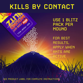 Ortho Fire Ant Mound Blitz makes application easy with pre measured packs
