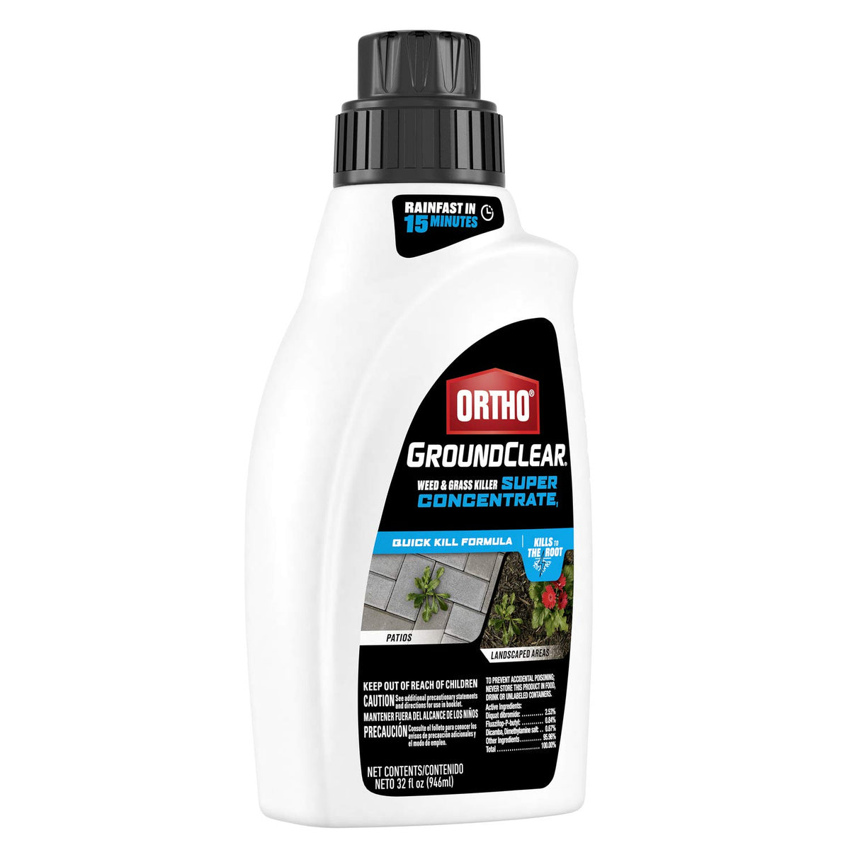 Ortho GroundClear action on crabgrass demonstrates fast, visible weed control