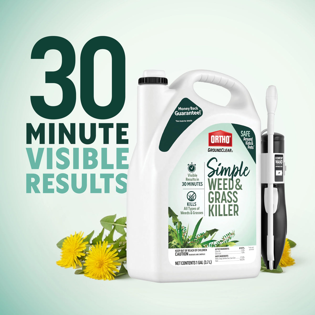 Ortho GroundClear Simple Weed Killer Comfort Wand in use, easy spray on paths.