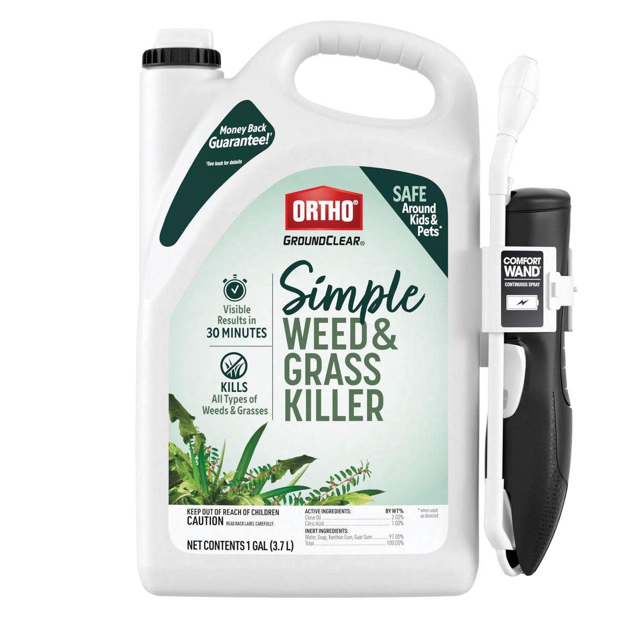 Ortho GroundClear Simple Weed Killer wand enables effortless weed control in gardens.