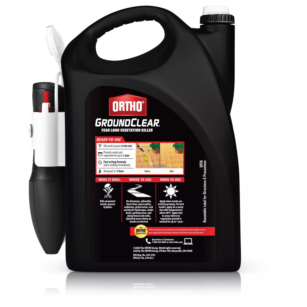 Ortho GroundClear works best in sunny conditions above 60°F for optimal performance