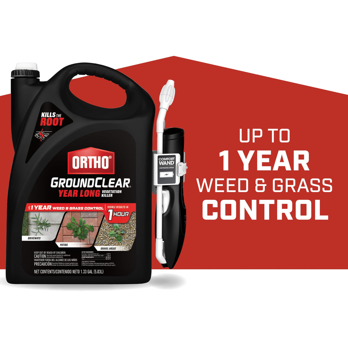 Ortho GroundClear shows visible results in about 1 hour on active weeds