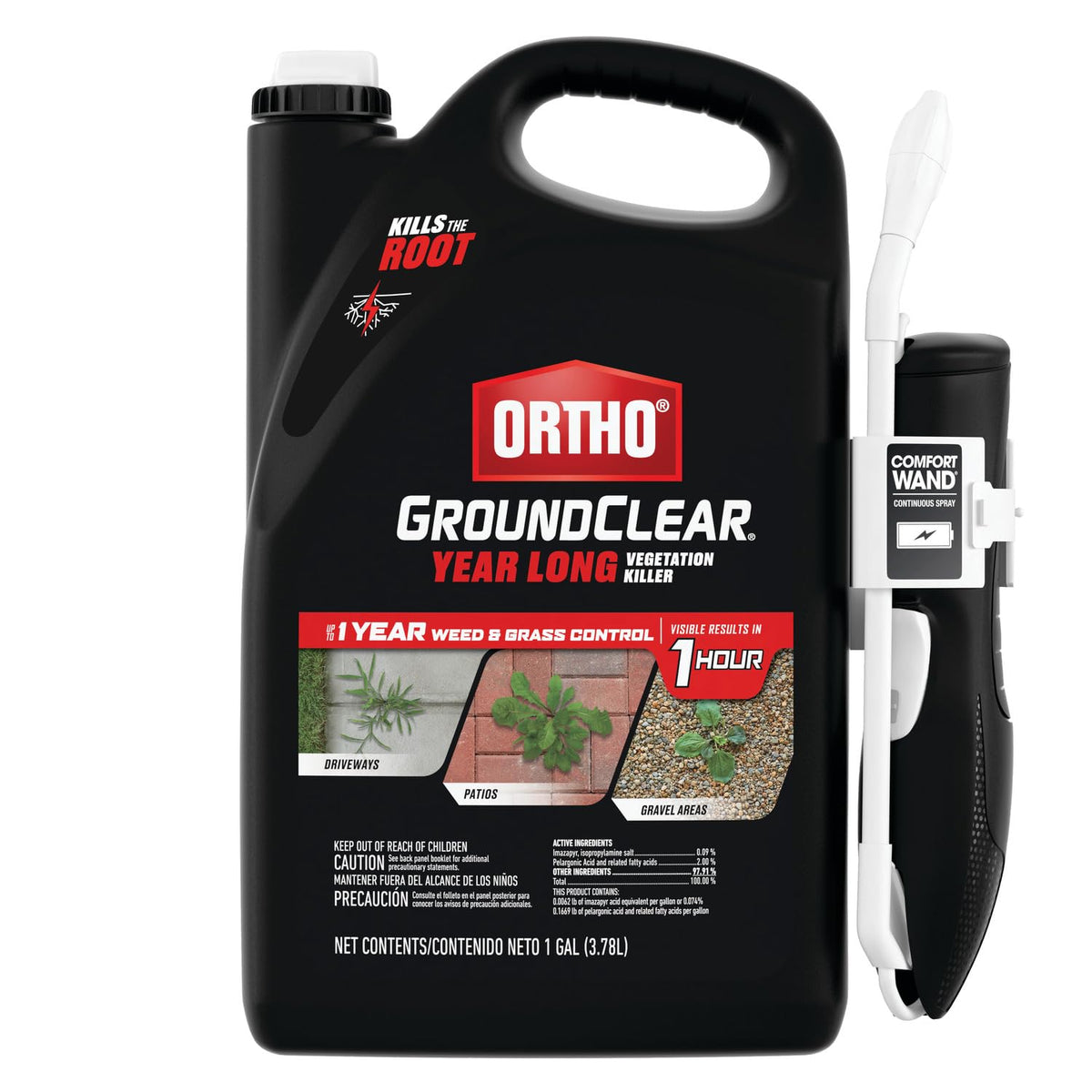 Ortho GroundClear with Comfort Wand for precise, continuous spray on weeds