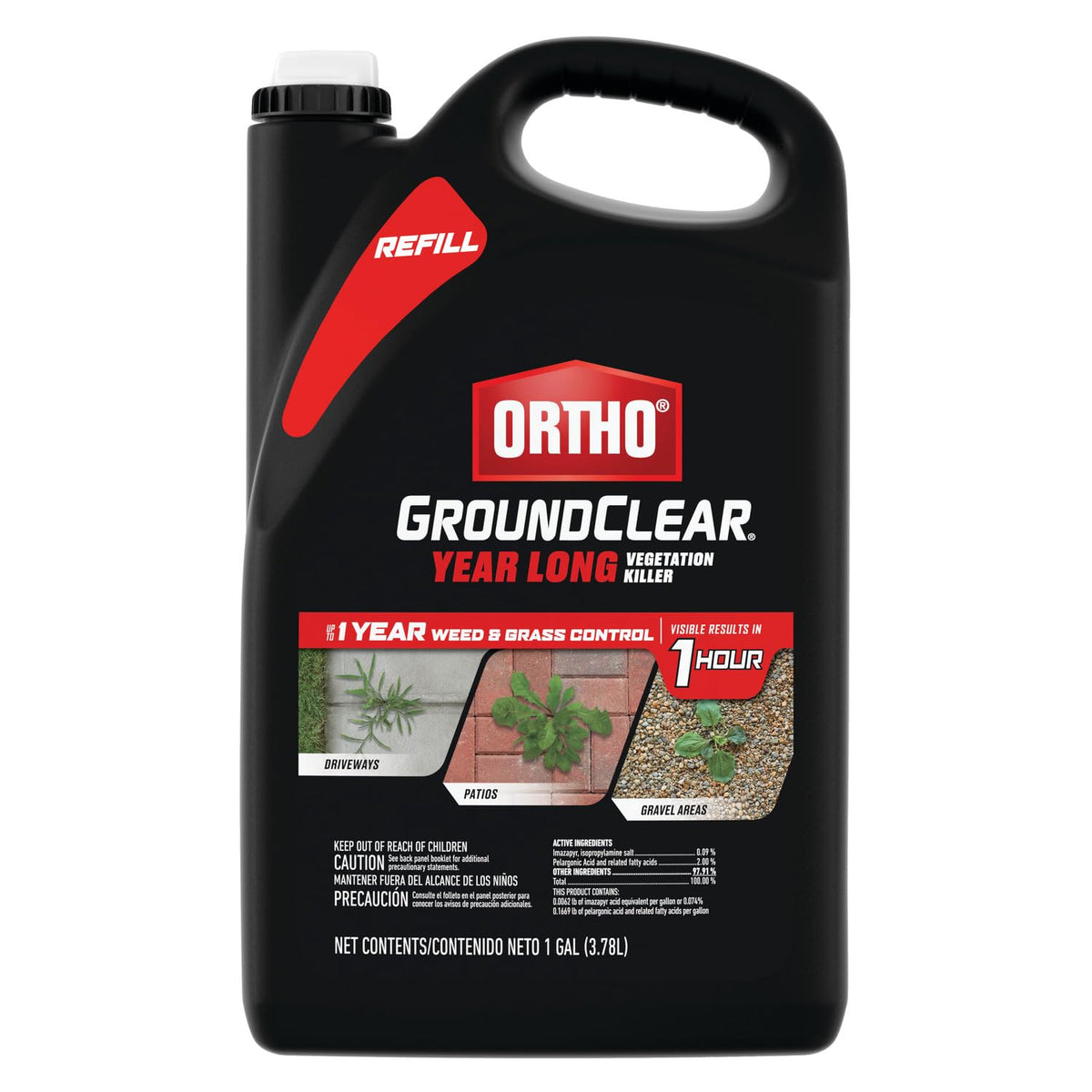 Ortho GroundClear refill cap shows easy wand compatibility for precise spraying