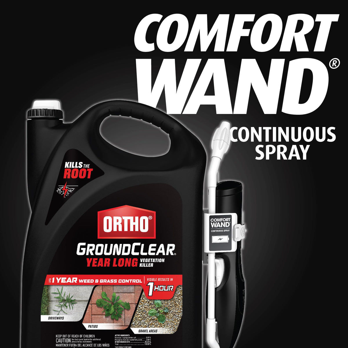 Ortho GroundClear used beneath a deck for easy vegetation control