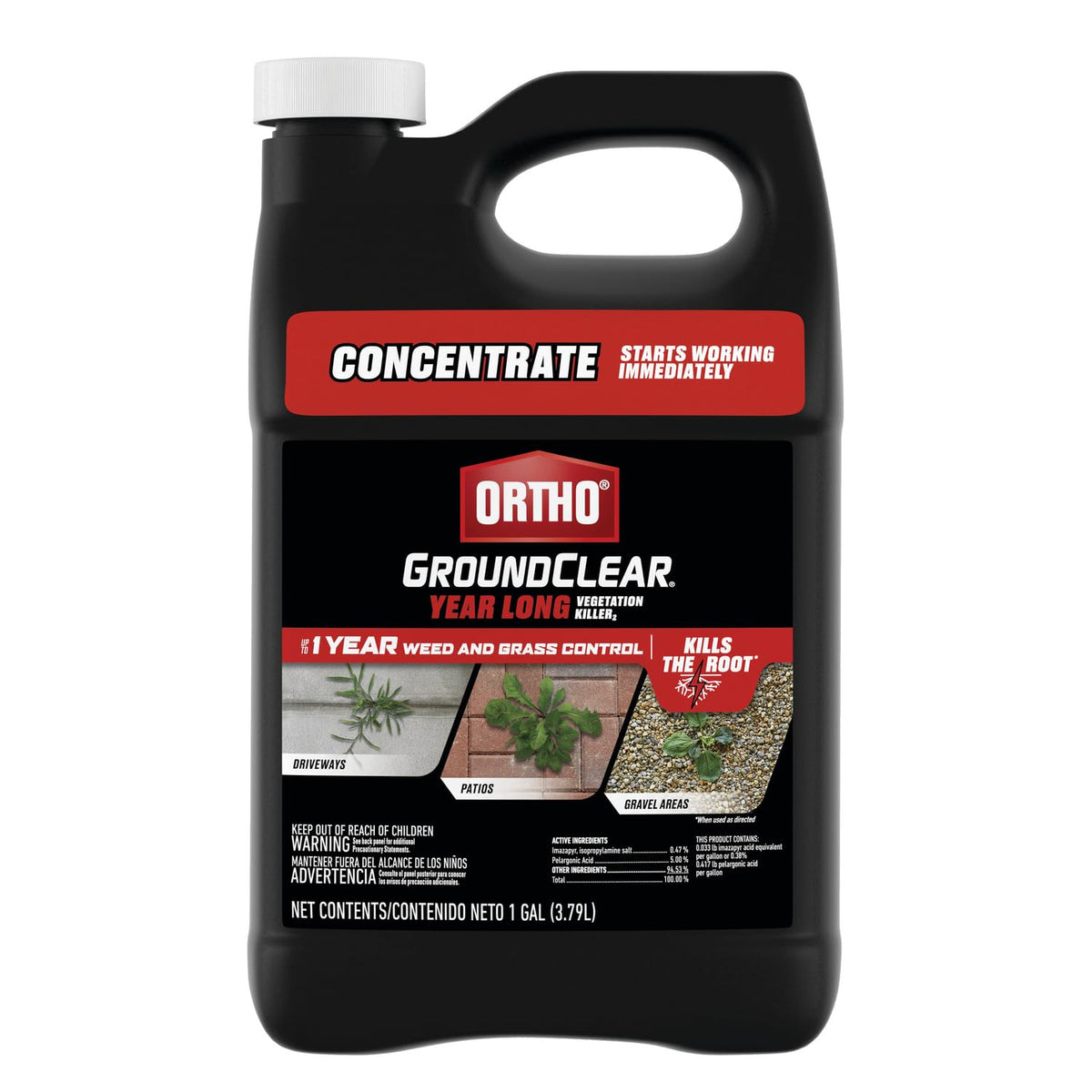 Ortho GroundClear Year Long Vegetation Killer2 concentrate bottle ready for mixing and immediate use