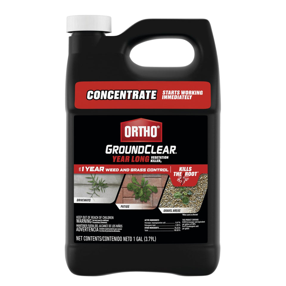 Ortho GroundClear Year Long Vegetation Killer2 concentrate bottle ready for mixing and immediate use