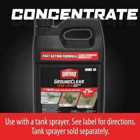 Ortho GroundClear Year Long Vegetation Killer2 gallon concentrate provides multiple treatments
