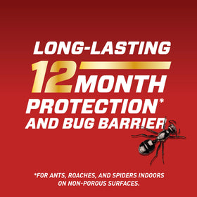 Ortho Home Defense provides up to 12 months of interior protection on non-porous surfaces
