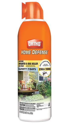 Ortho Home Defense fogger bottle ready to mist outdoor spaces.