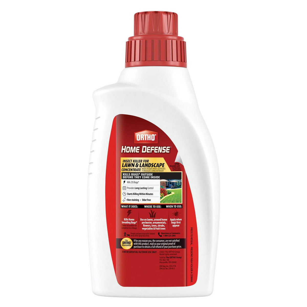 Ortho Home Defense Dial N' Spray attachment enables easy application.