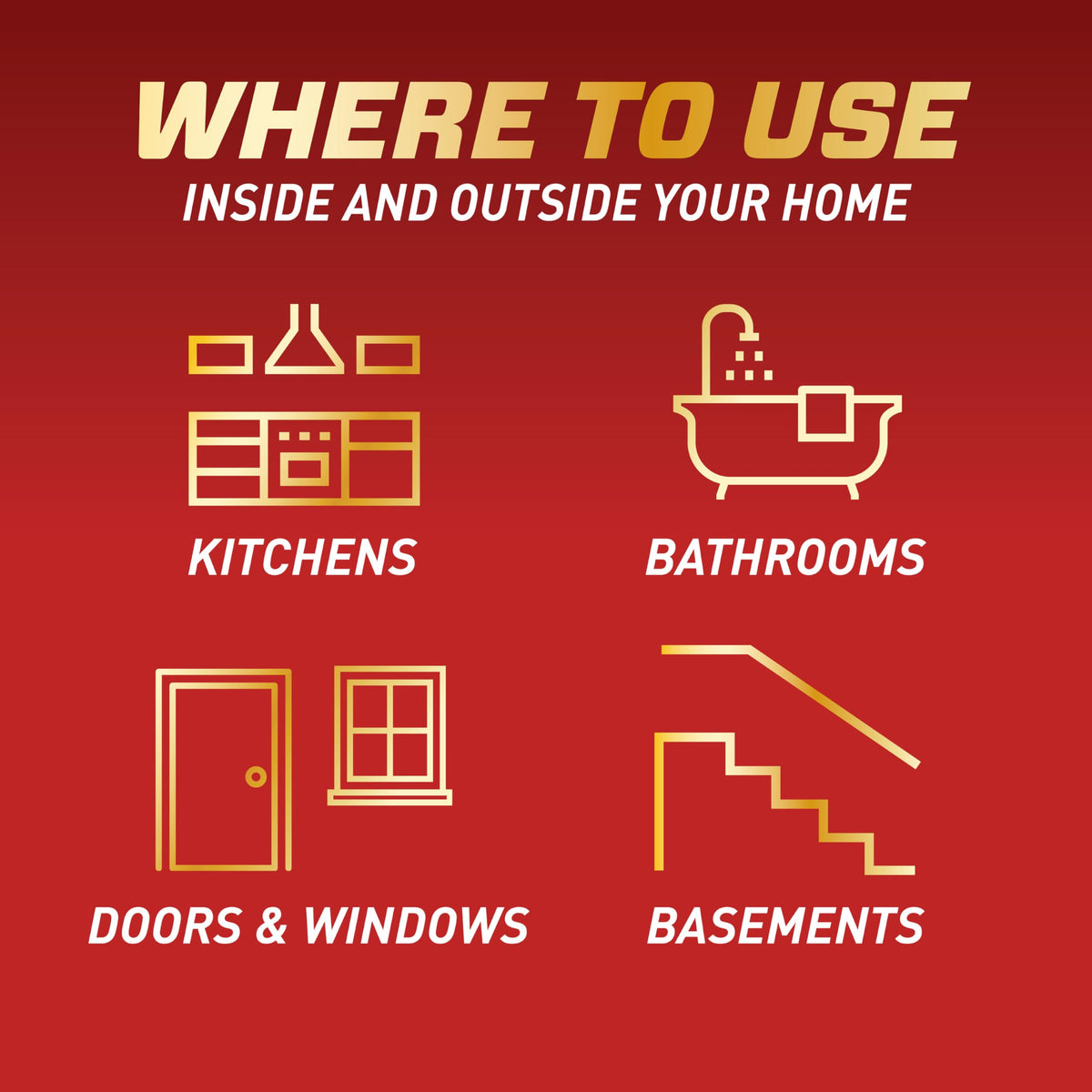 Ortho Home Defense kitchen-bathroom use on indoor non-porous surfaces.